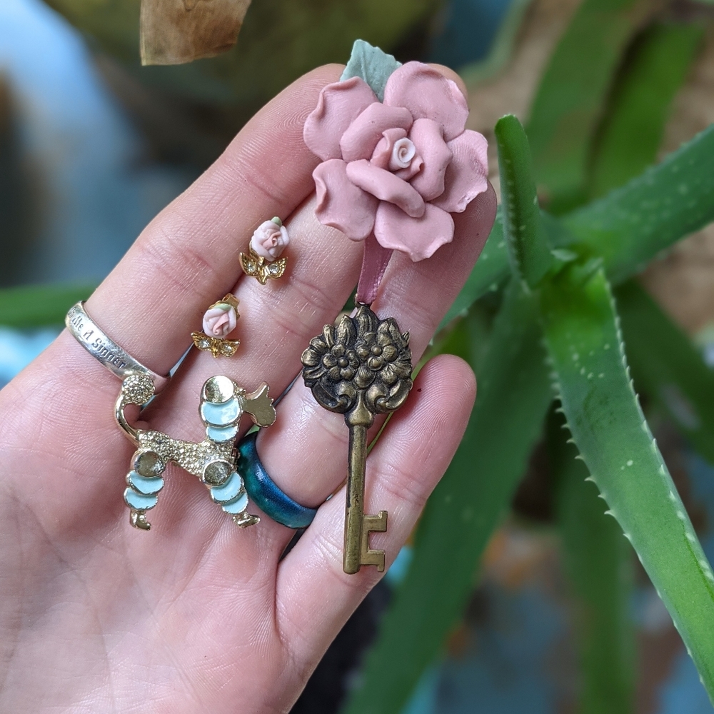 Vintage Pins and Earring set